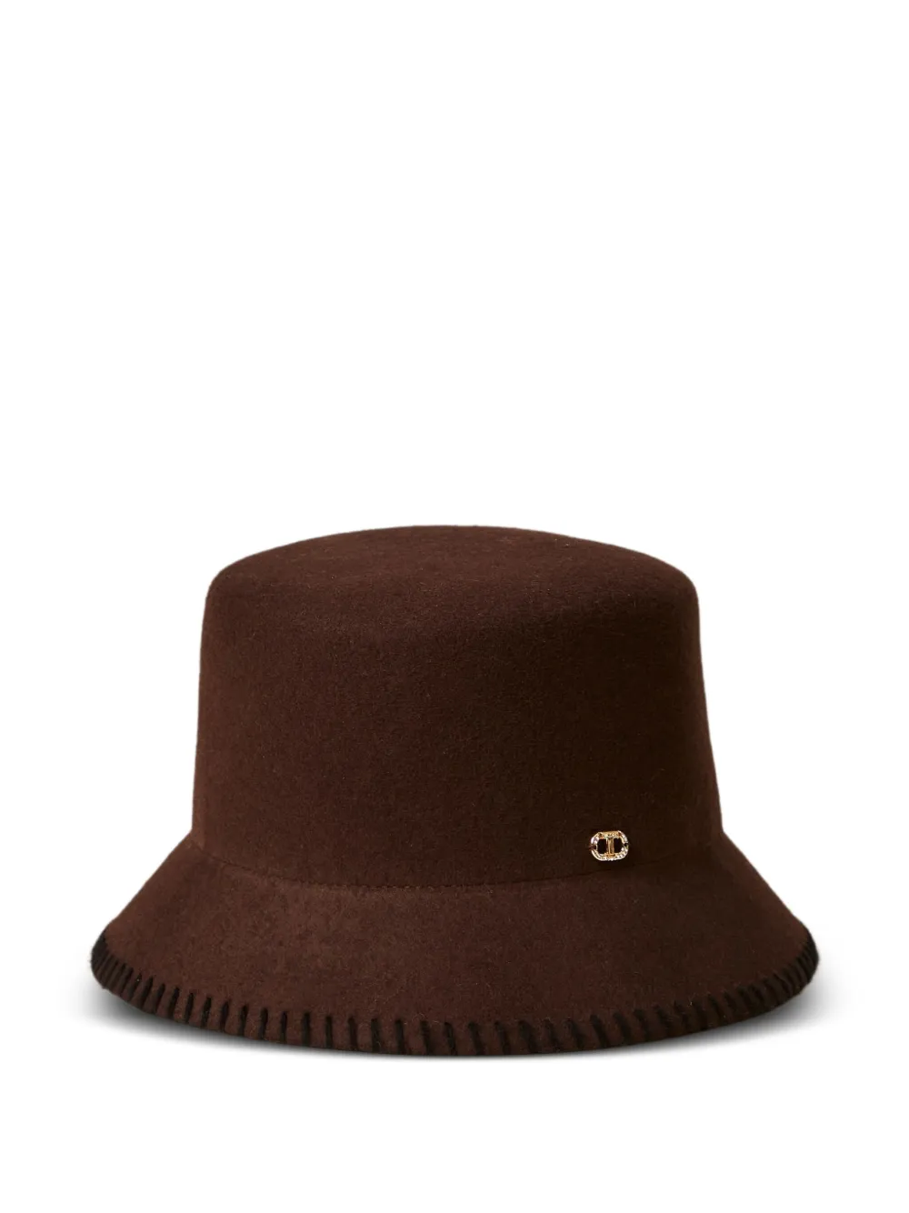 

Панама с декоративной строчкой TWINSET, коричневый