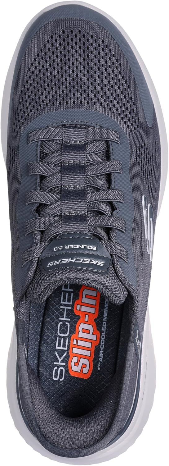 Мужские слипоны Skechers Bounder 2.0 Emerged, Charcoal — фото 3