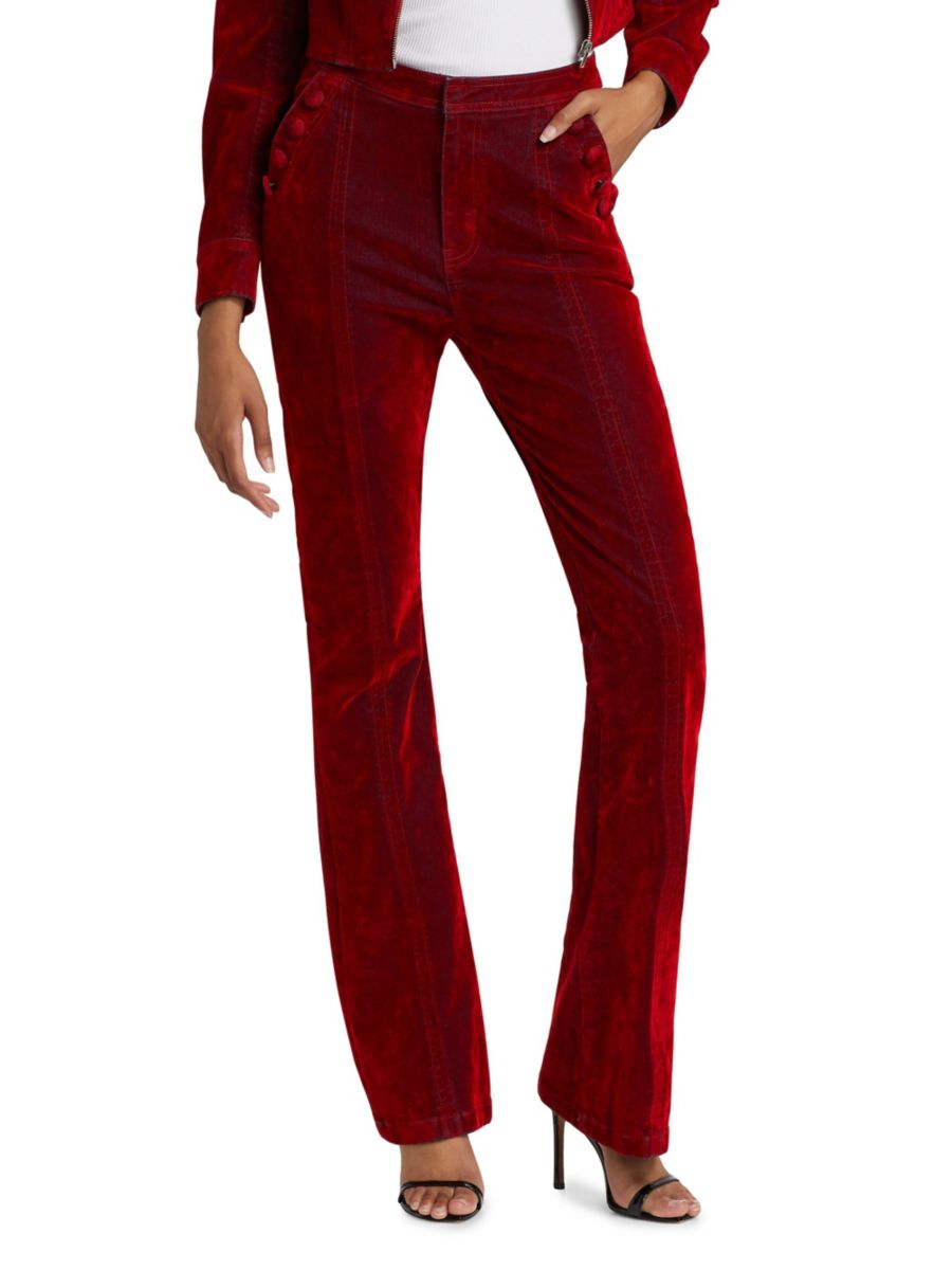 

Джинсы Suzette из флокированного денима Cinq à Sept, цвет Pomegranate