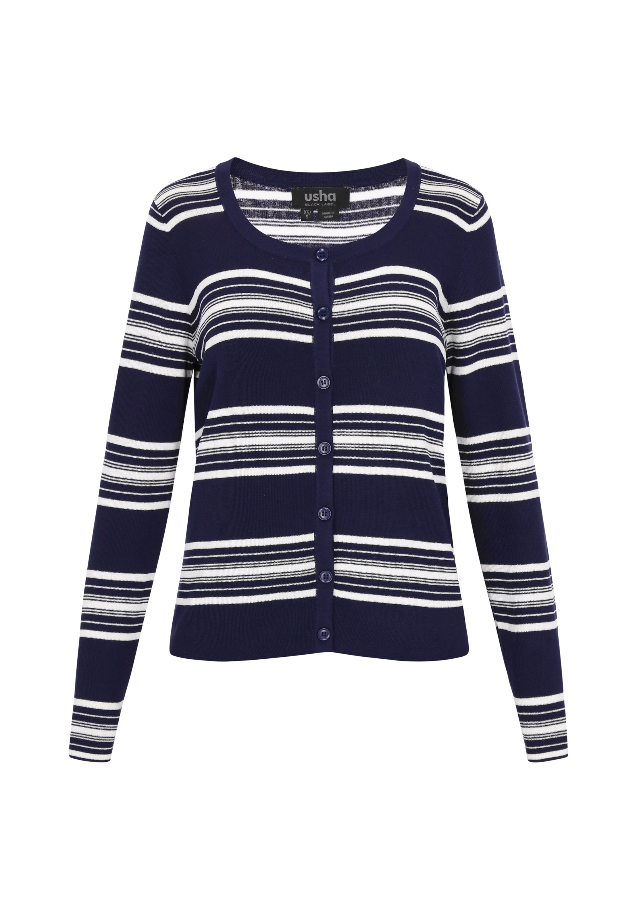 

Usha BLACK LABEL Вязаный кардиган 'Classic' в цвете Navy