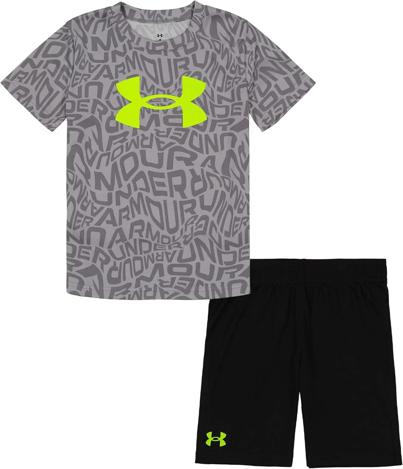 Детский спортивный костюм из футболки и шорт Under Armour, серый
