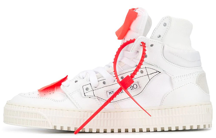 OFF WHITE Off Court Скейтерские Кроссовки Женские Высокие Белый OFF-WHITE