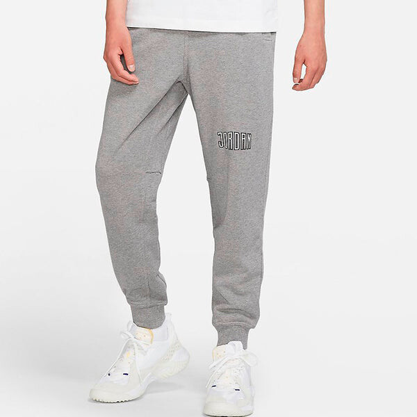 Спортивные штаны Air Jordan J Sprt Dna Hbr Flc Pant Casual Sports Breathable Knit Long Pants light grey, серый — фото 3
