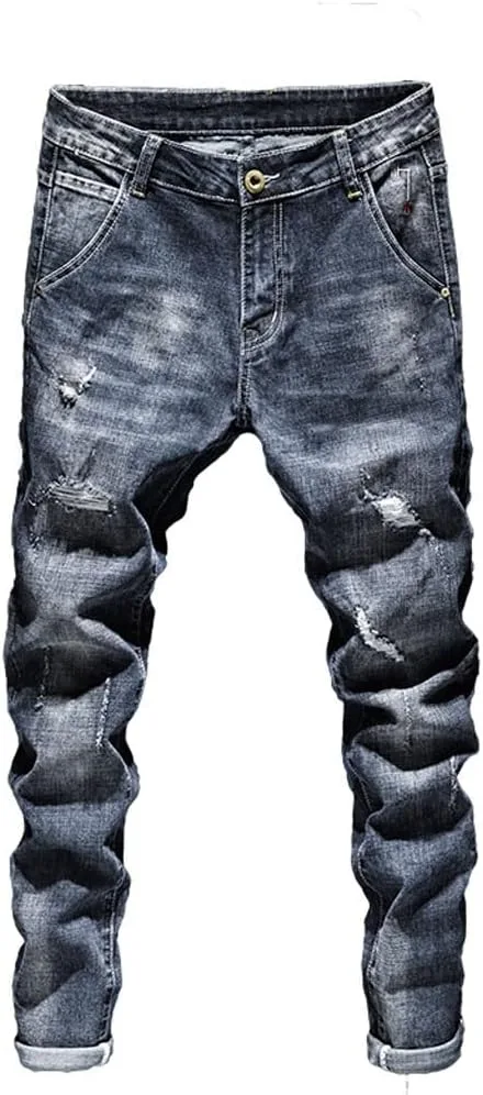 

Стрит-уэр джинсы Stretch Slim Fit с потертостями SIDUFHAOPKLL