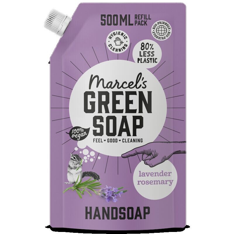 

Сумка для мыла для рук с лавандой и розмарином Marcel's Green Soap, 500 ml