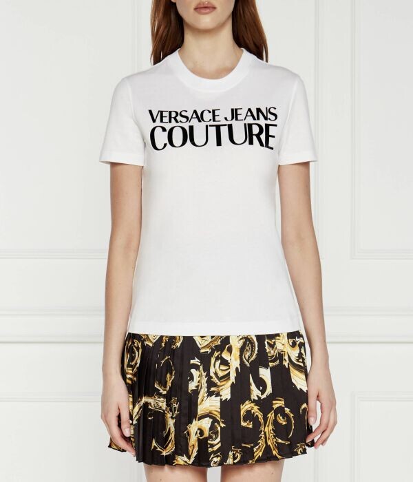 

Футболка женская Versace Jeans Couture с надписью, белый