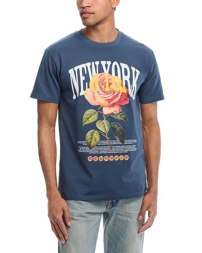 

Футболка с коротким рукавом и принтом New York Rose Kid Dangerous, синий