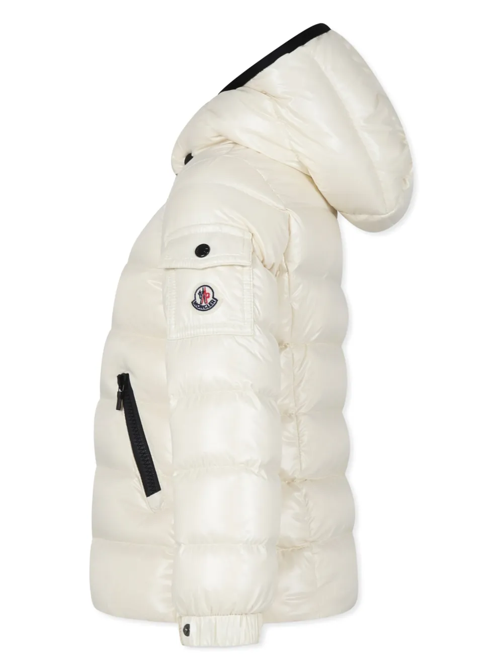 Пуховик Bady с контрастной отделкой Moncler Enfant, нейтральный — фото 3