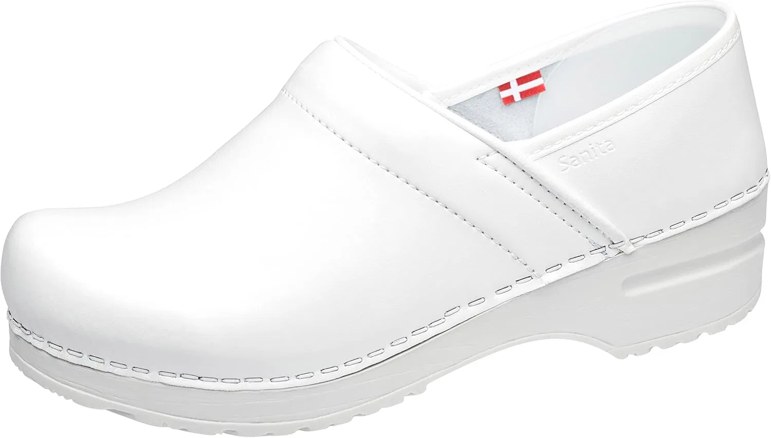 Мужские закрытые сабо Sanita Professional, оригинальная ручная работа, гибкая кожа, White
