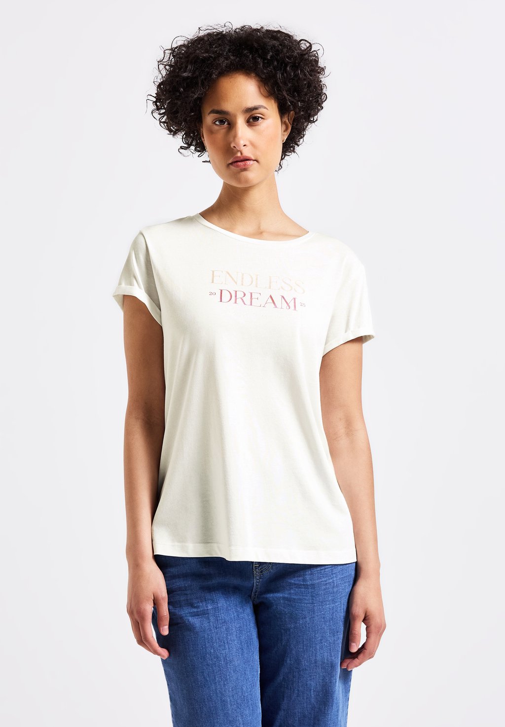 

Футболка с принтом Street One, кремовый