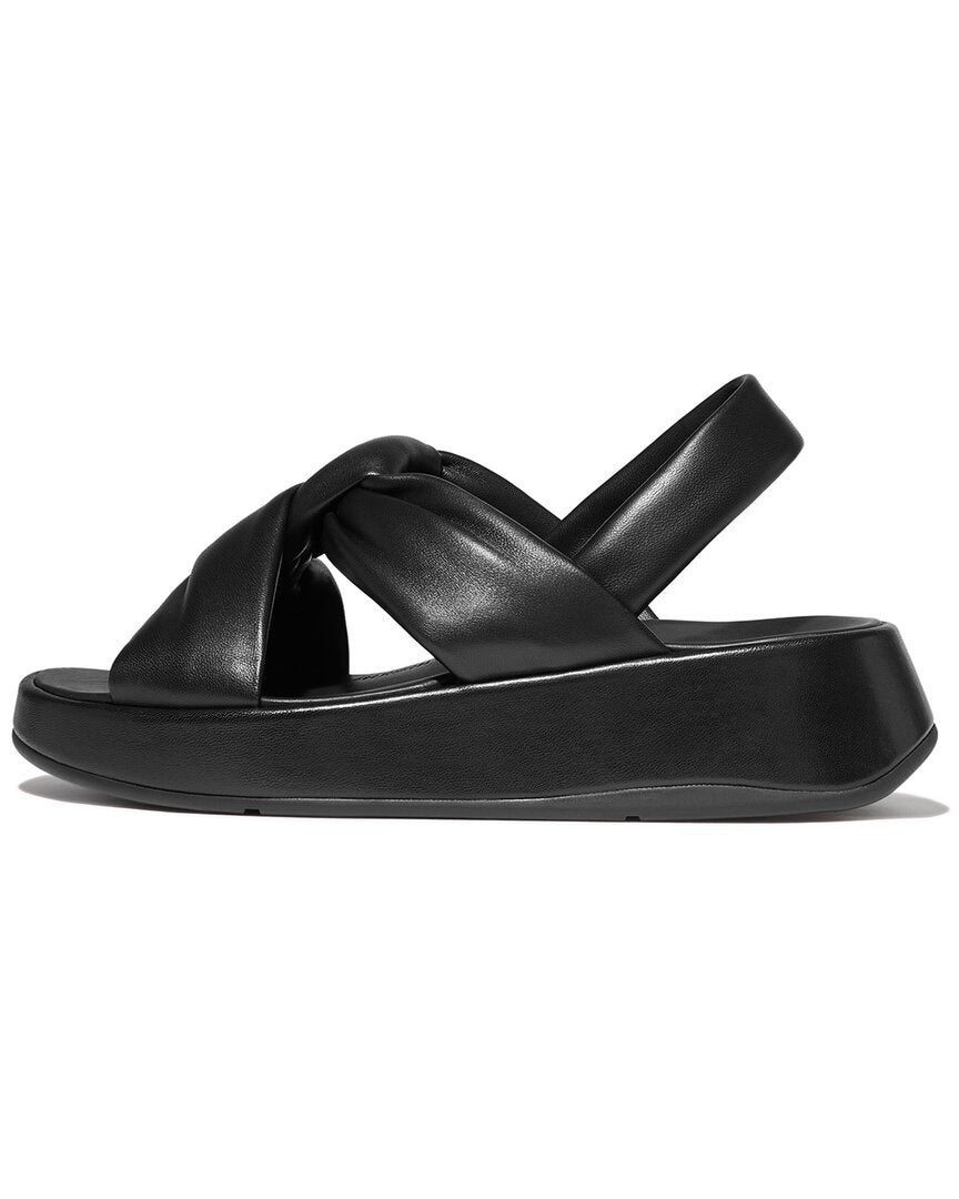 FitFlop F-Mode кожаные сандалии, черный — фото 2