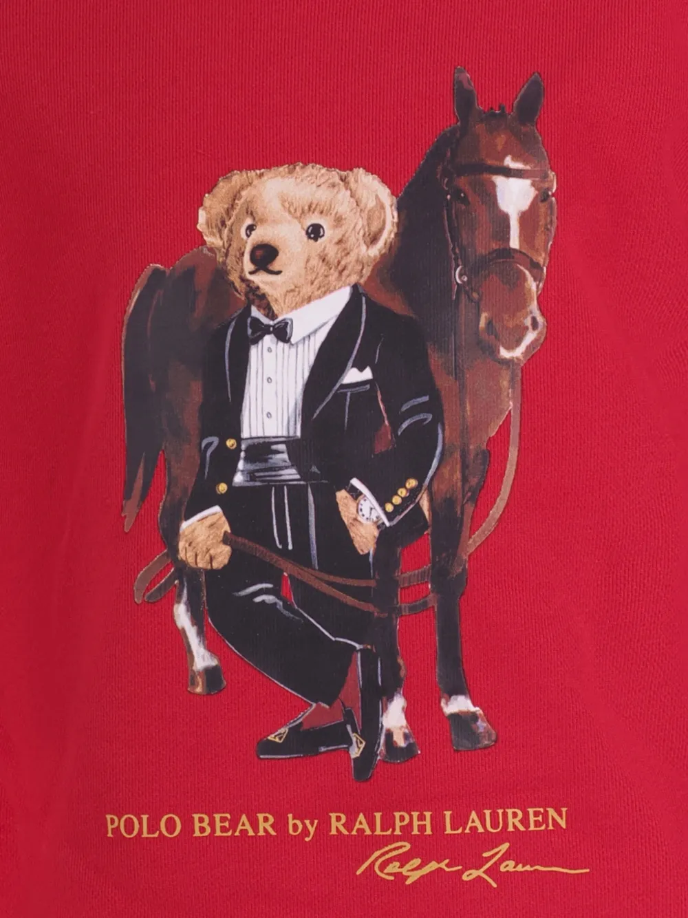 Свитшот с графическим принтом Polo Ralph Lauren Kids, красный — фото 3