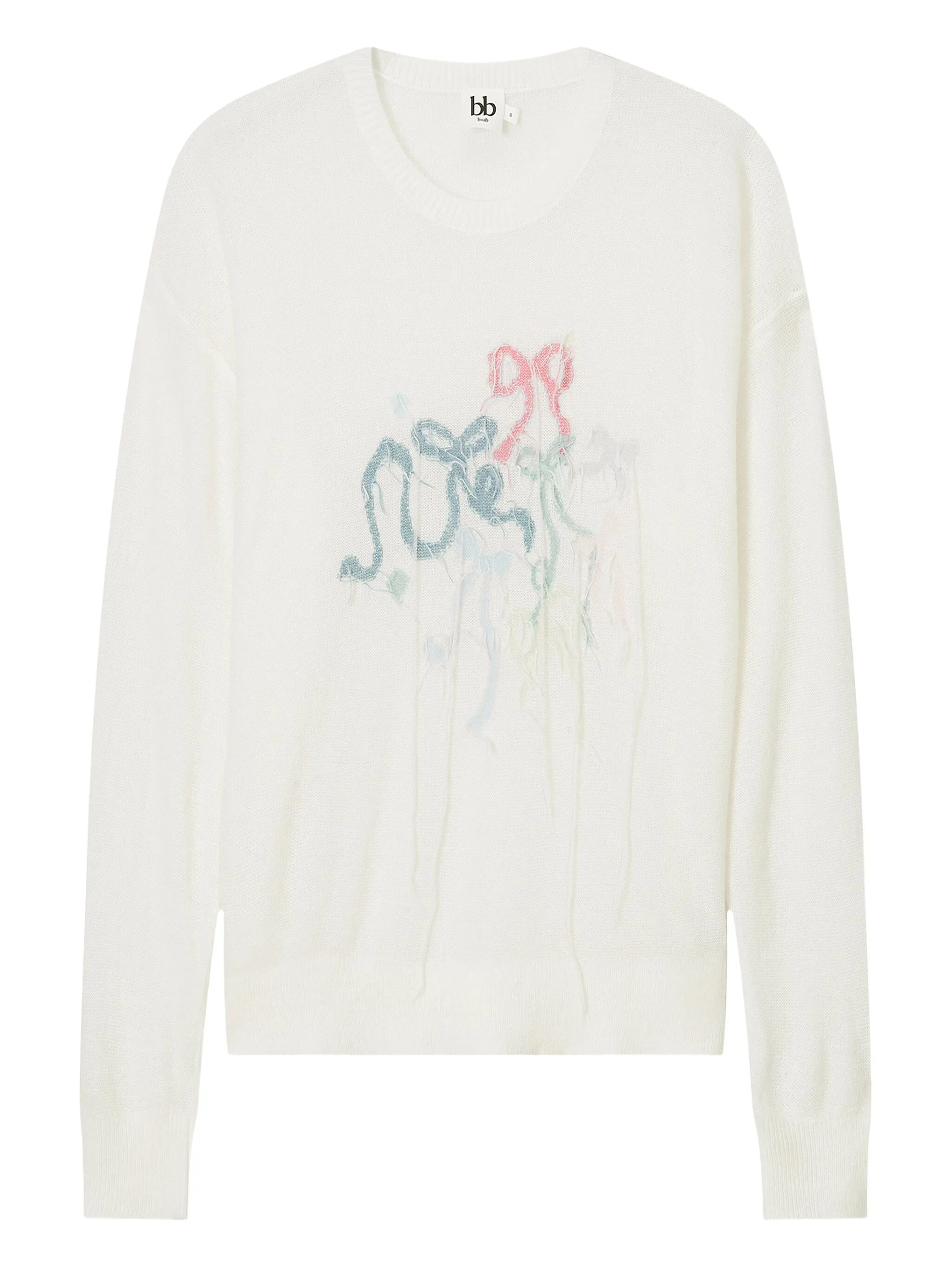 

Свитер с вышивкой B+Ab, белый