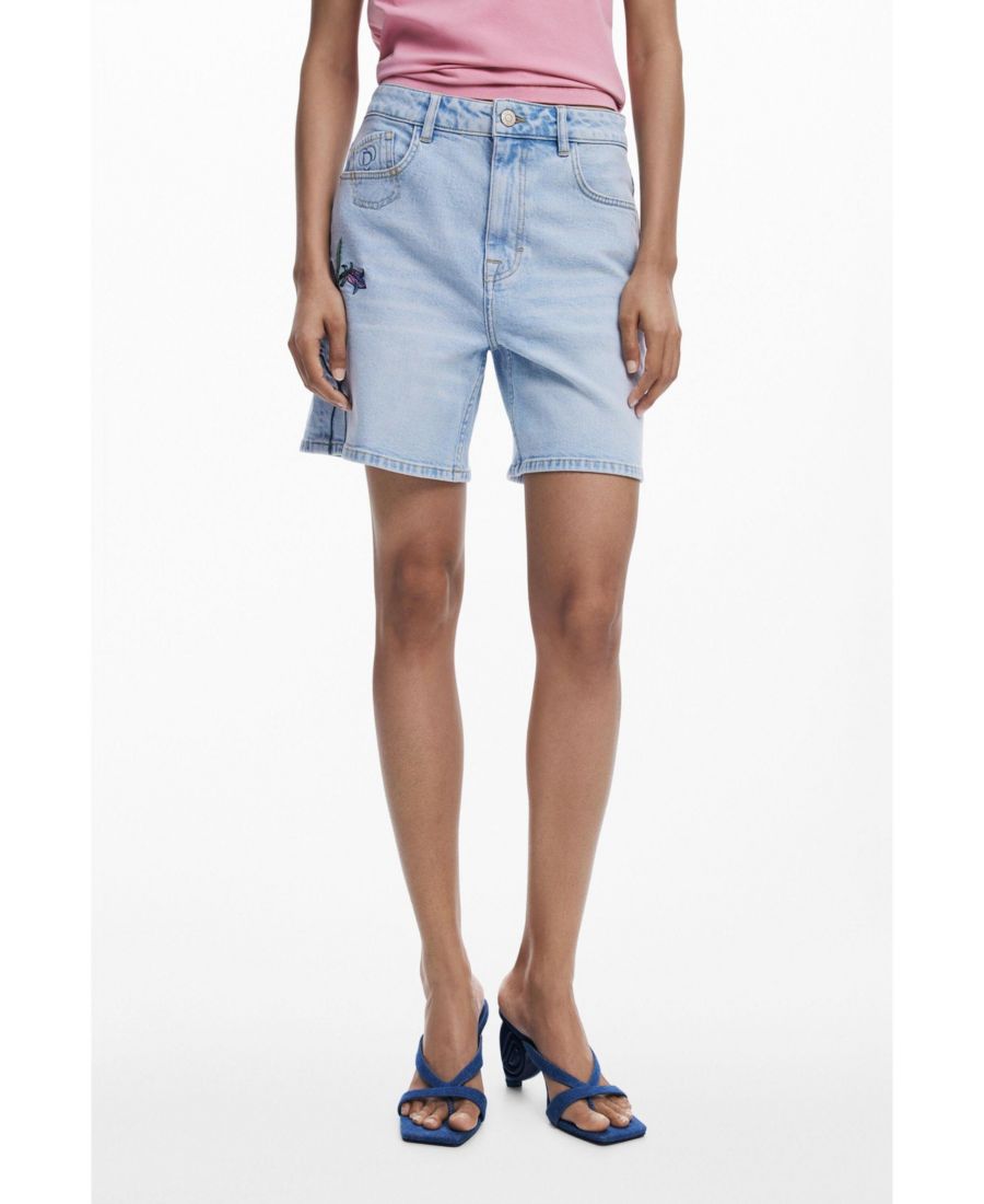 

Женские джинсы с цветочным рисунком "Бермудские острова" Desigual, Light blue