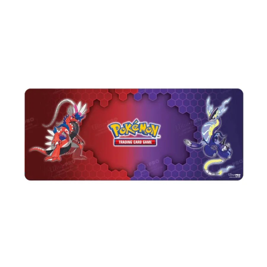 

Настольный игровой коврик длиной 6 футов — Koraidon и Miraidon, Official Pokemon Playmats