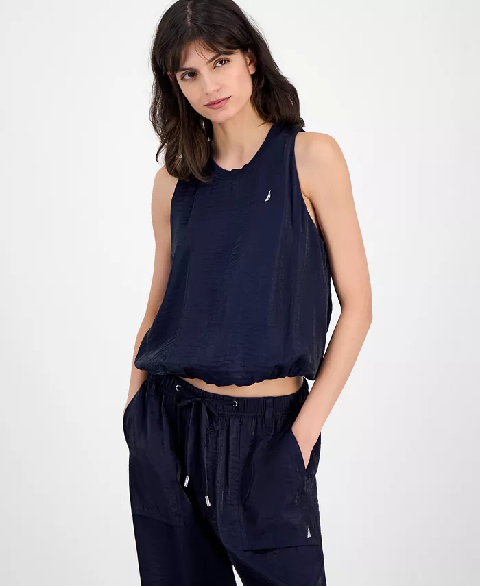 

Женская майка-кроп без рукавов Bubble Top Nautica Jeans, синий