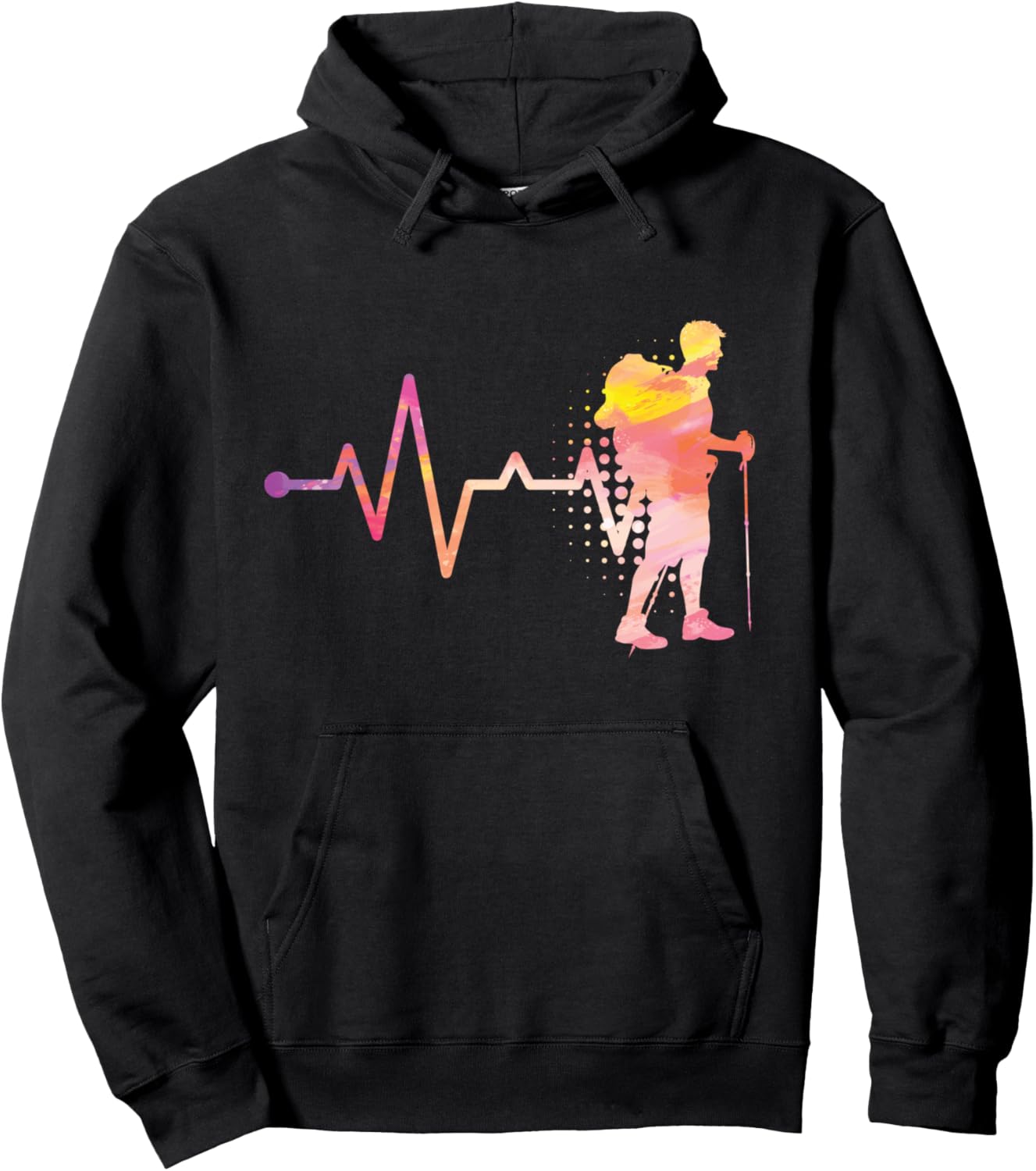 

Худи для альпиниста с рисунком «Сердце альпинизма» Mountaineering Hiking Gear Nature Lover, черный