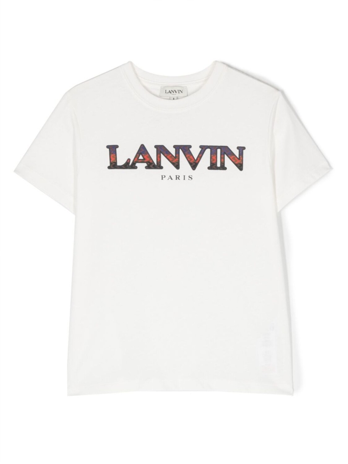 

Lanvin Enfant футболка Curb с вышитым логотипом, белый