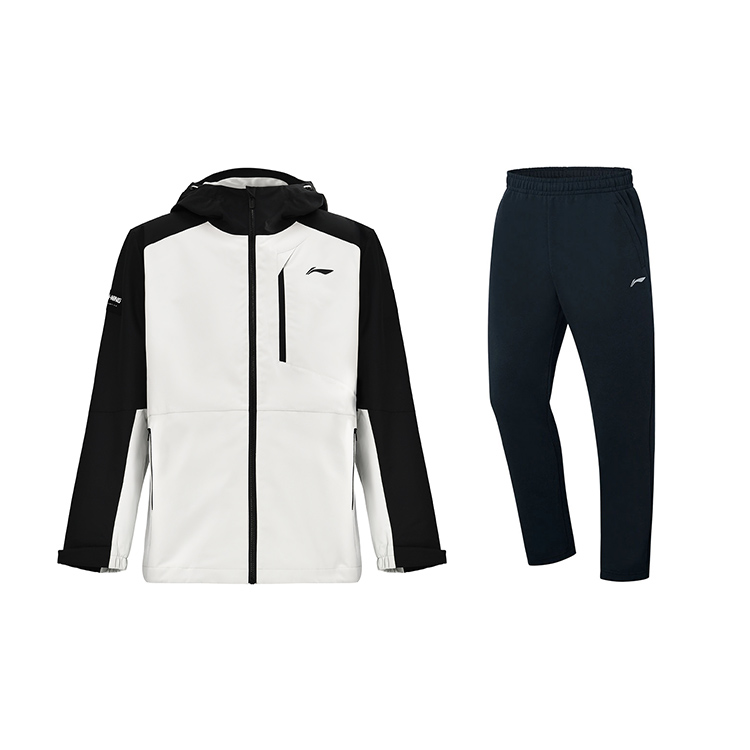 

LiNing Повседневная спортивная одежда унисекс, clothing sets (stone серый top+черный bottom)