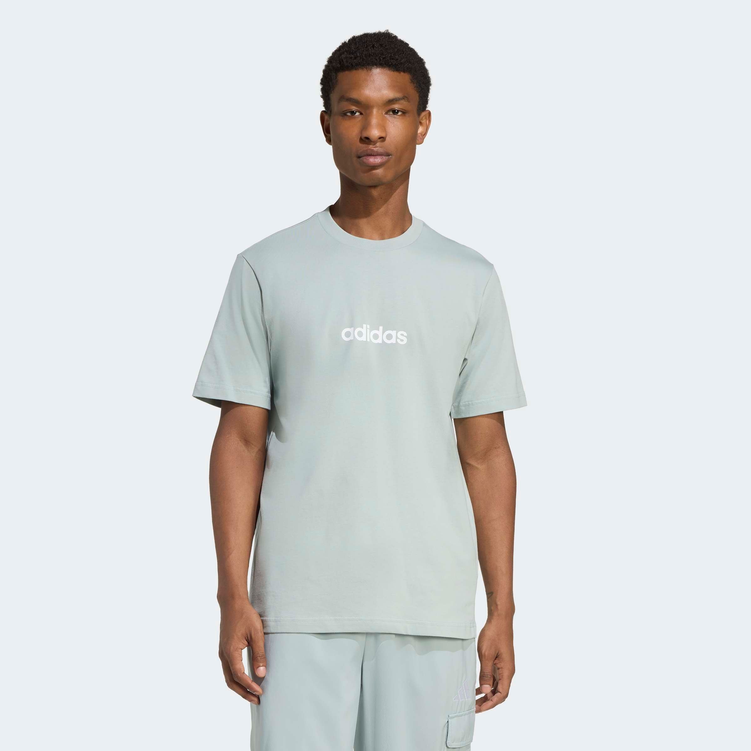 Adidas Sportswear Футболка Performance 'Essentials' в пастельно-голубом цвете — фото 2