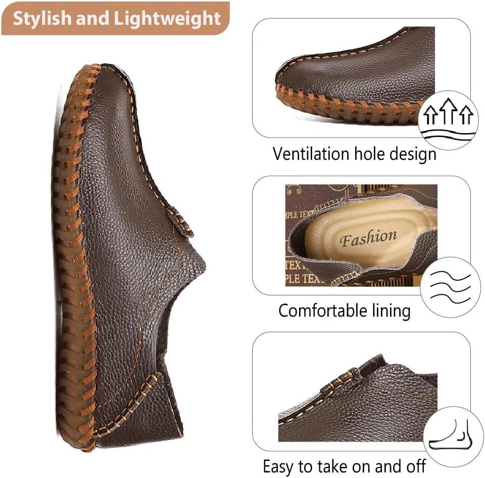 Мокасины кожаные Asifn Moccasins, темно-коричневый — фото 4