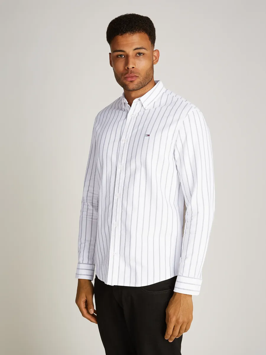 

Рубашка с длинными рукавами Tommy Jeans "TJM REG OXFORD STRIPE SHIRT", цвет Dark Night Navy Stripe