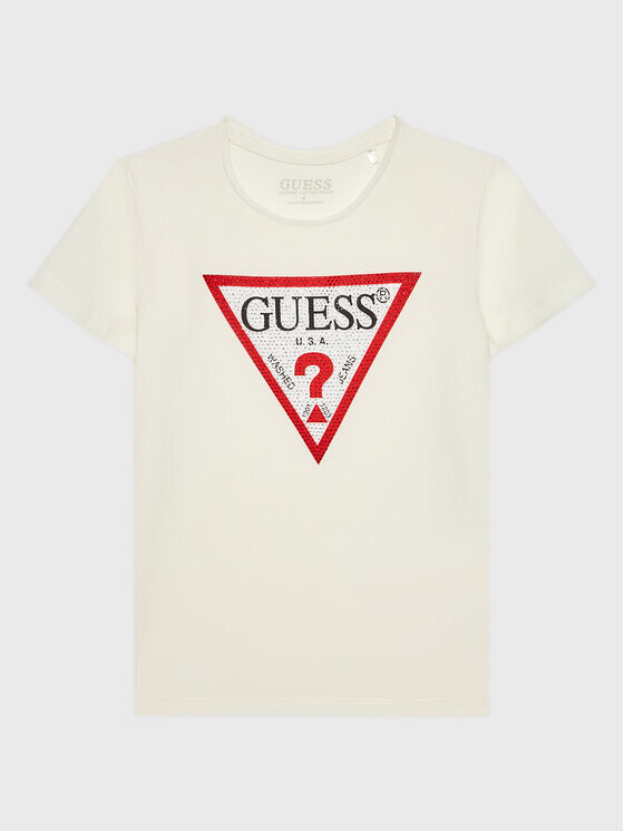 

Футболка стандартного кроя Guess, экрю