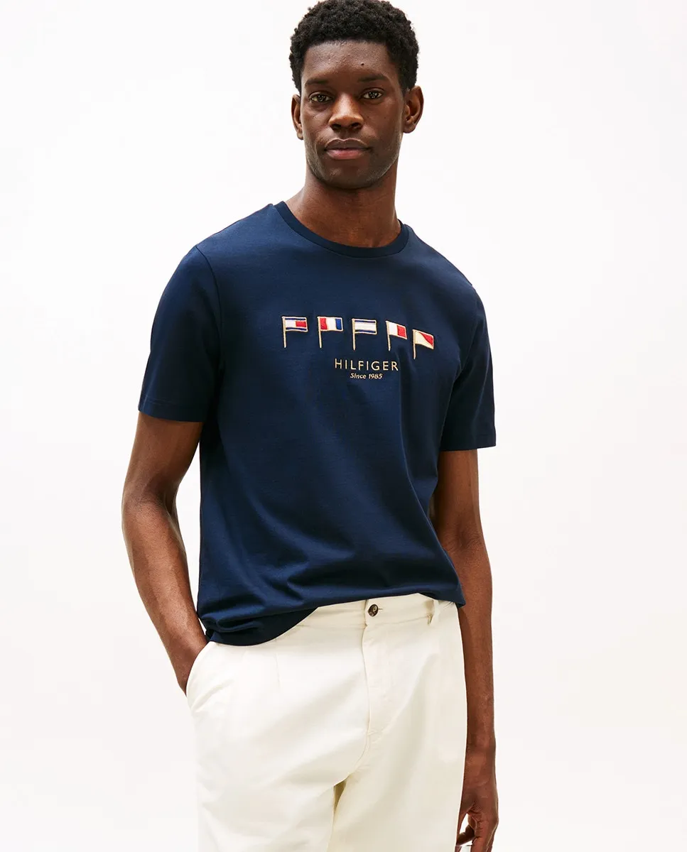 

Мужская футболка с вышитыми флагами Tommy Hilfiger, белый