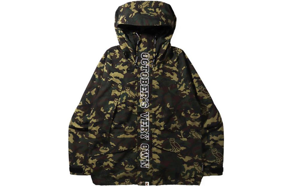 Bape X Ovo Woodland Camo Куртка для сноуборда A BATHING APE, Бежево-желтая — фото 3