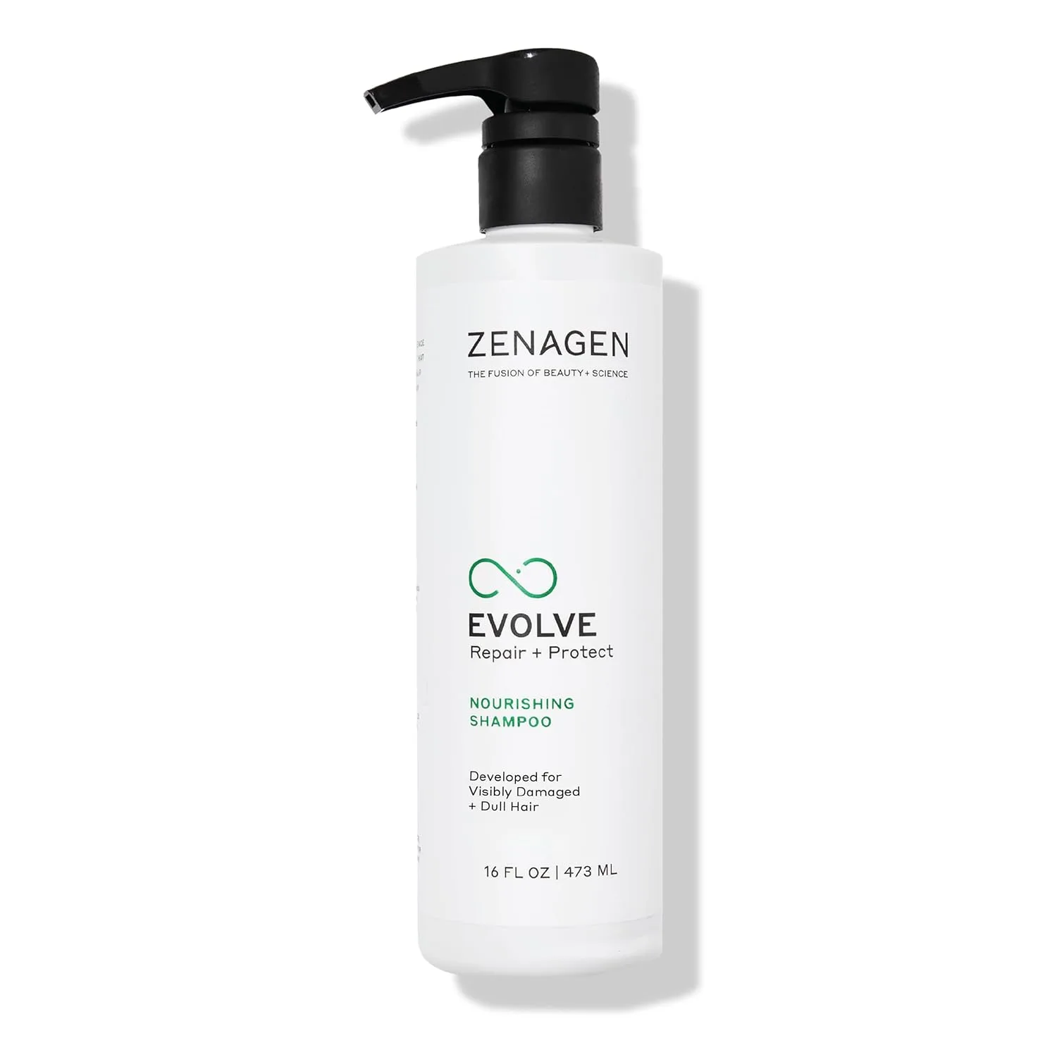 ZENAGEN Evolve Repair + Protect Nourishing Shampoo (Unisex) - восстанавливает и укрепляет поврежденные волосы, способствует увеличению объема, на растительной основе, для окрашенных волос, веган, для всех типов волос 473 мл (1 шт.)