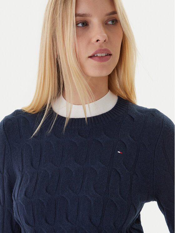 Свитер regular fit WW0WW43586 Tommy Hilfiger, синий — фото 4