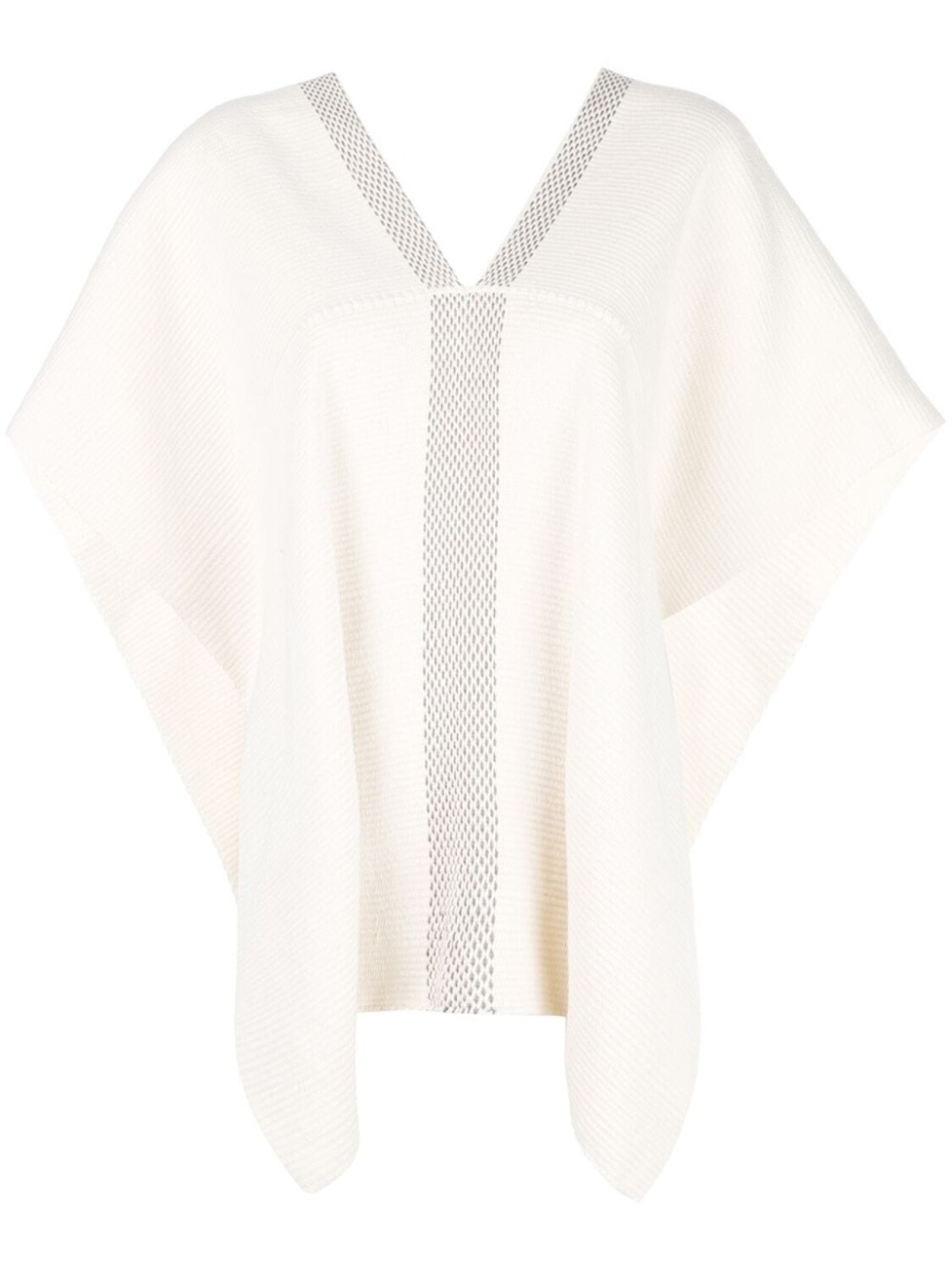 

Voz short-sleeve flared sweater, белый