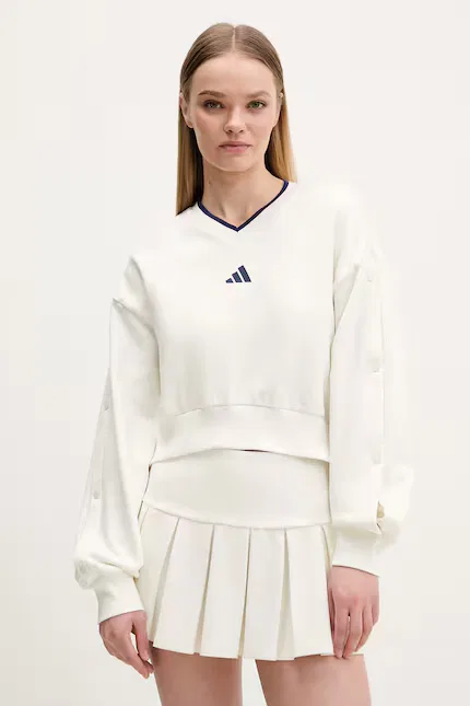 Худи хлопковое Adidas, бежевый