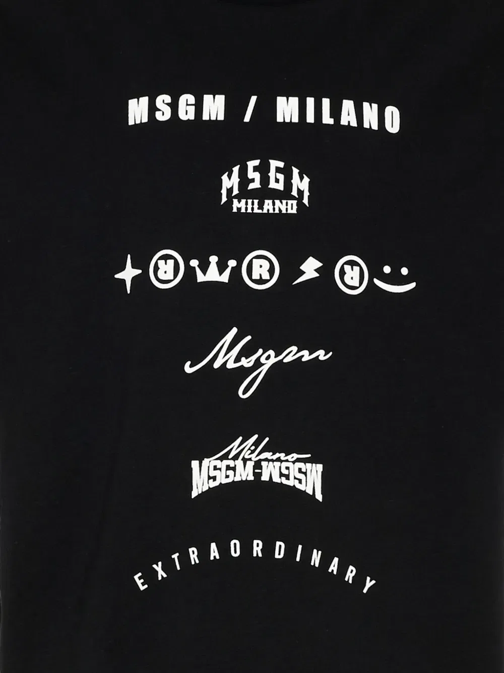 Футболка с графическим принтом Msgm Kids, черный — фото 3