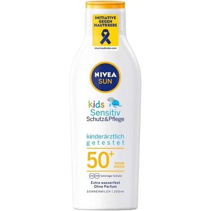 

Солнцезащитный лосьон Sun Kids Sensitive Protection & Care Spf 50+, 200 мл, Nivea