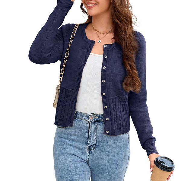 

Женский кардиган с косой вязкой Maxxis Merch, Navy