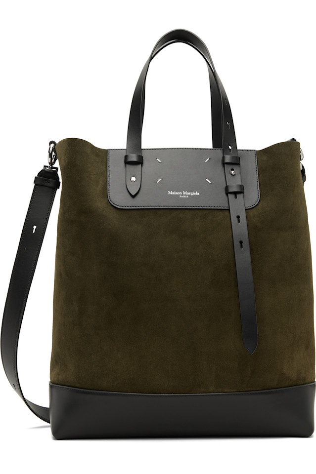 

Maison Margiela Вертикальная сумка для покупок цвета хаки