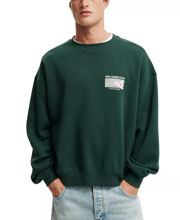 

Мужской свитер с круглым вырезом Box Fit COTTON ON, зеленый