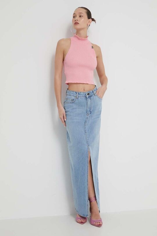 

Хлопковый свитер Moschino Jeans, розовый