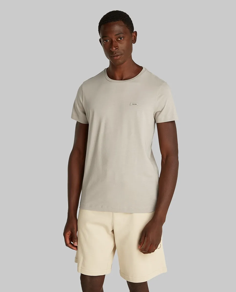 

Футболка мужская облегающая из эластичного хлопка Calvin Klein, светло-серый