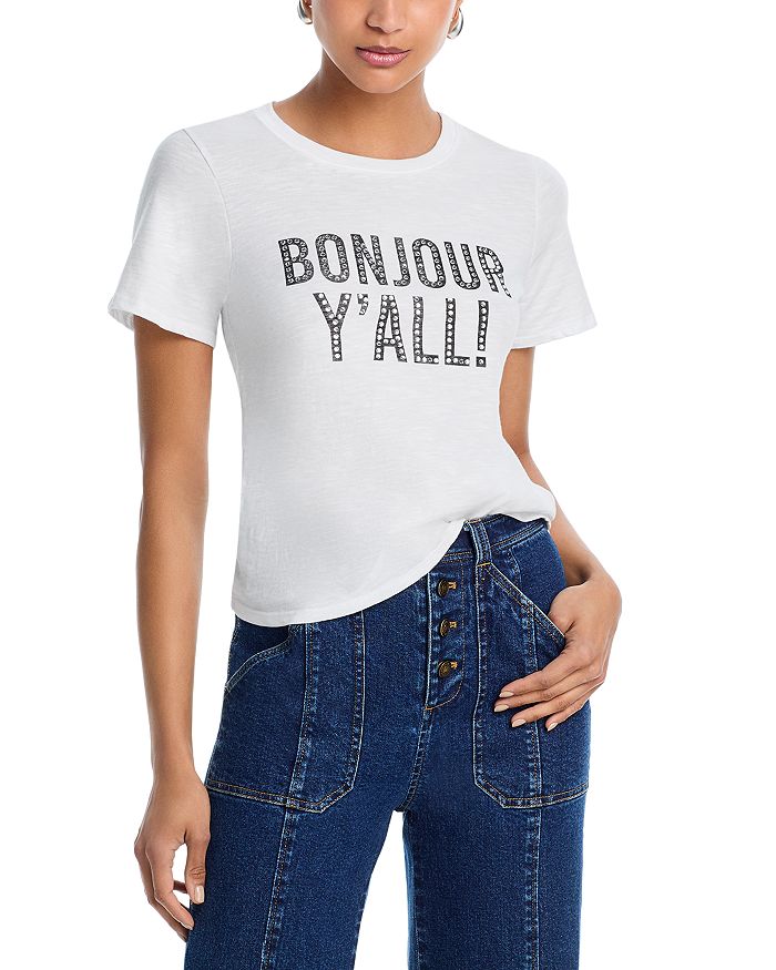 

Футболка Heatset Bonjour Yall с эффектом усадки Cinq à Sept, белый