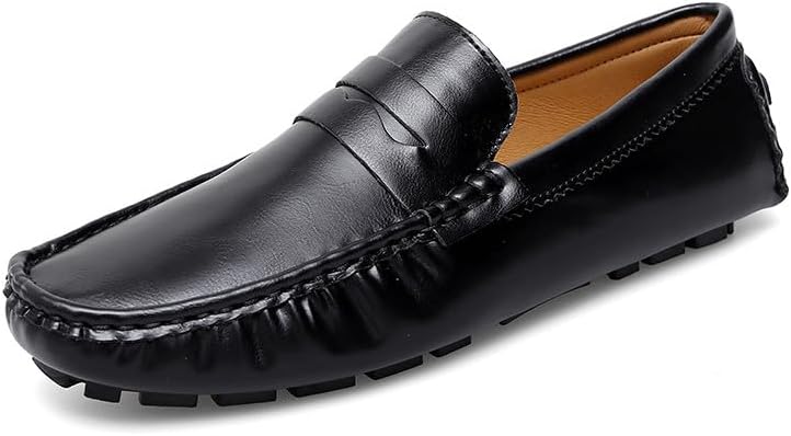 

Мужские классические лоферы Santimon с пенни, повседневные мокасины без шнуровки, мягкие лоферы для мужчин, легкие обувь и прогулок на лодке, черный