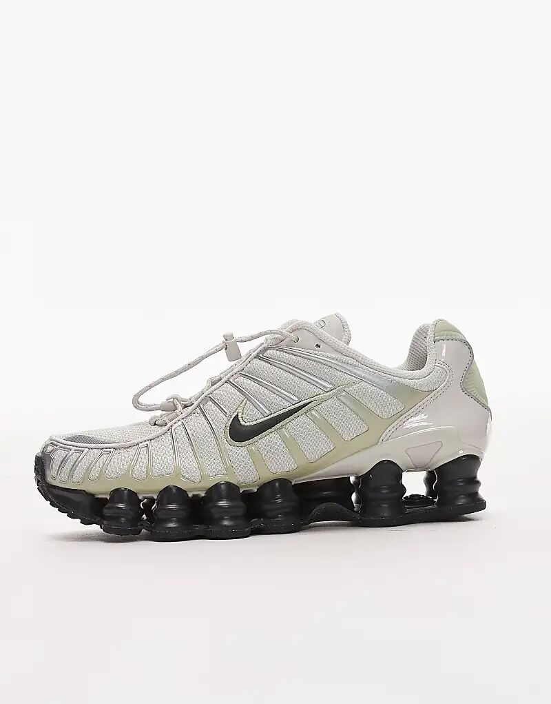 Кроссовки унисекс Nike Shox TL зеленого и черного цветов — фото 2
