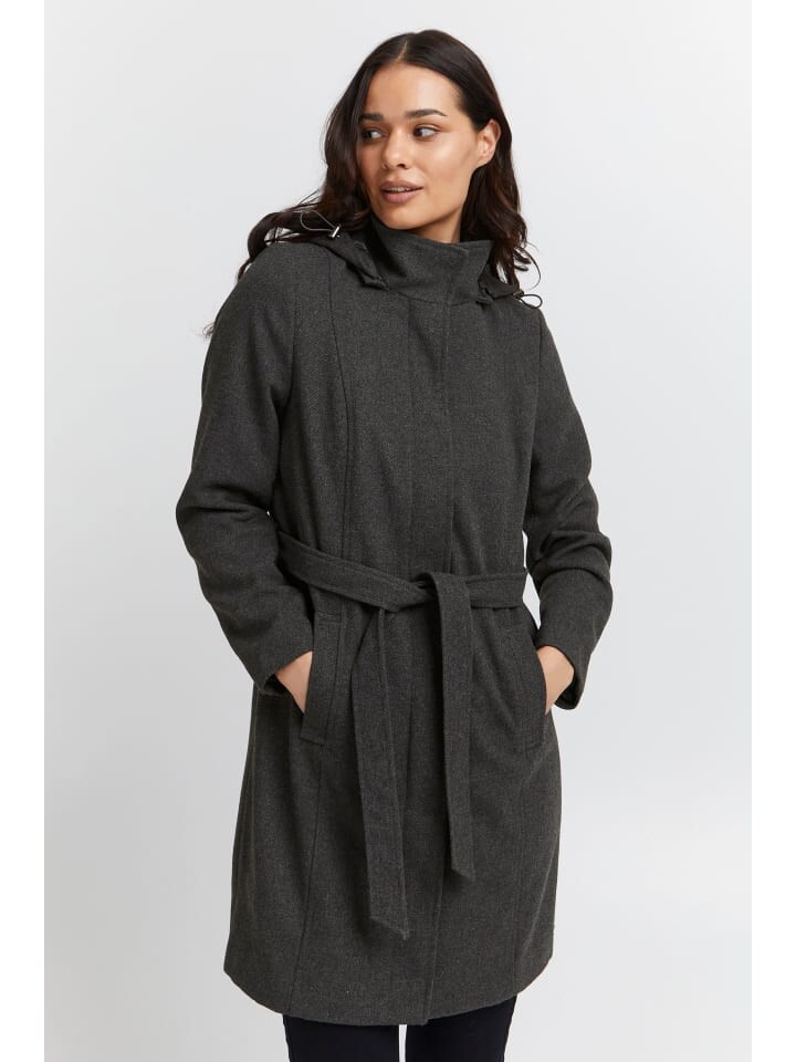 

Куртка Fransa Wolljacke FRSAGA JA 2 20610810 Jacke mit Bindegürtel, серый