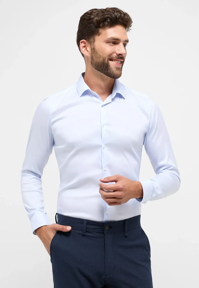 

Рубашка Eterna с длинными рукавами "SUPER SLIM", голубой