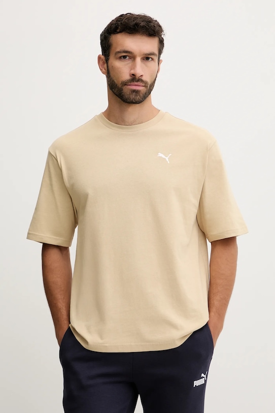 

Хлопковая футболка Puma, бежевый