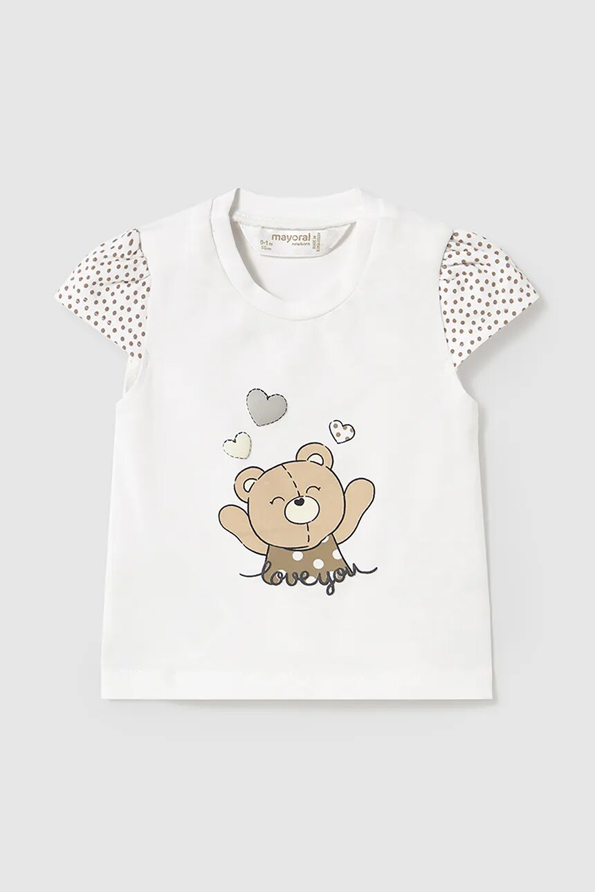

Футболка из хлопка для младенцев Mayoral Newborn, белый