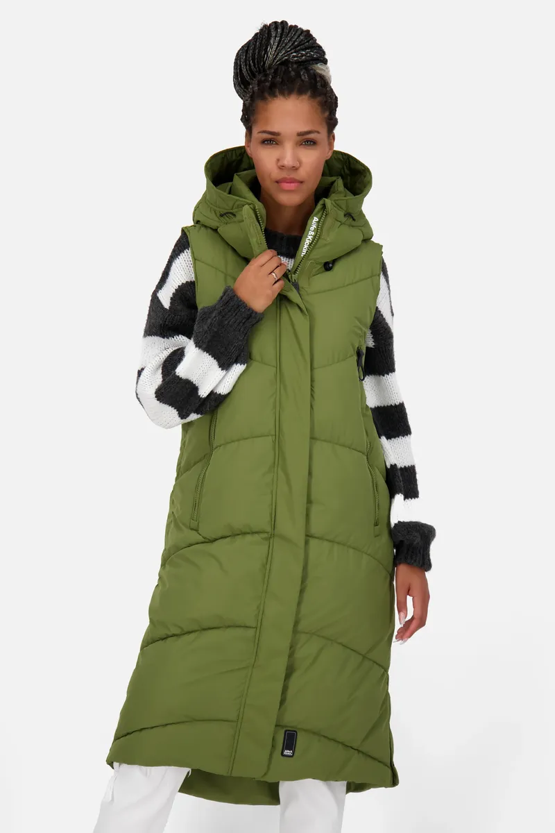 

Стеганый жилет Alife & Kickin "JuneAK A Long Vest женский стеганый жилет, жилет", цвет Sea Kelp