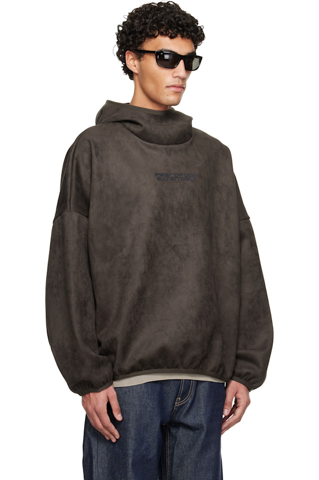 Fear Of God Essentials Современная толстовка из искусственной замши с капюшоном для праздников — фото 2