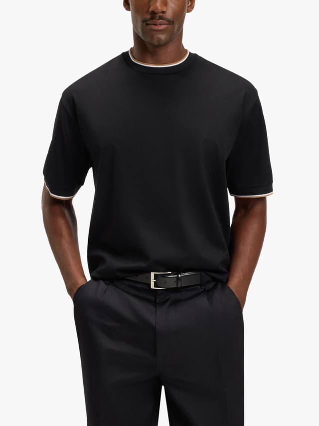 

BOSS Cotton Regular Fit футболка с короткими рукавами HUGO BOSS, Black